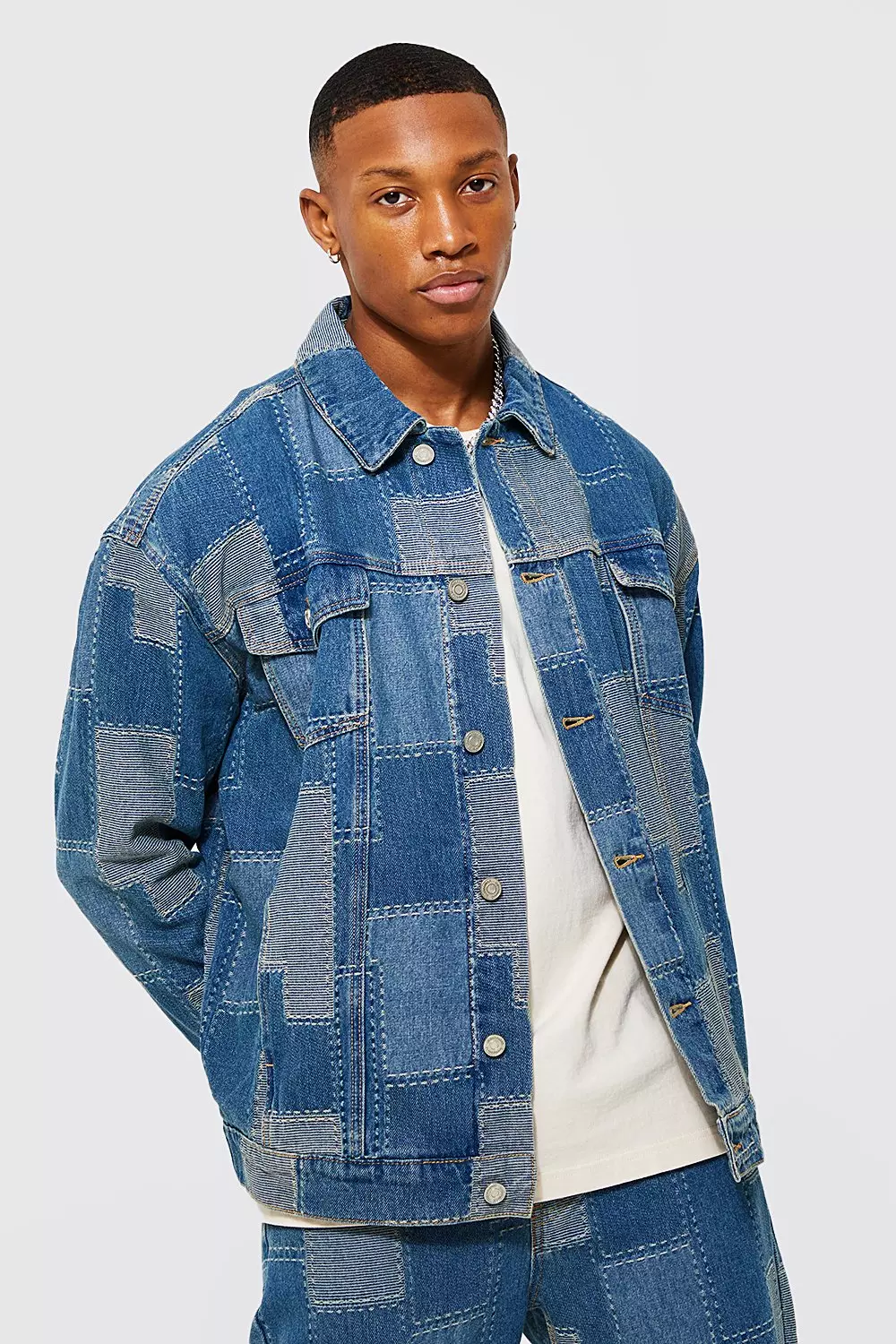 Patchwork 2025 denim jacket